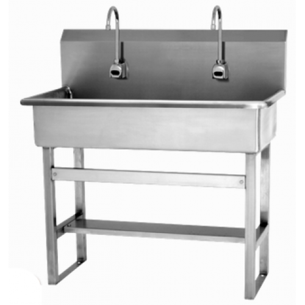 2 Person Floor Mount Sink with Sensor