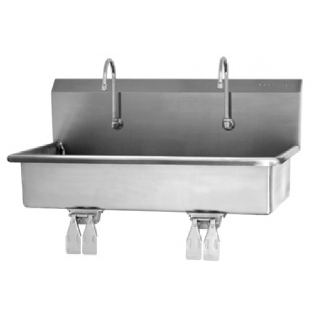 2 Person Wall Mount Sink with Double Knee Valve